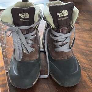 The North Face Kids Waterproof Boots - Brown and Green